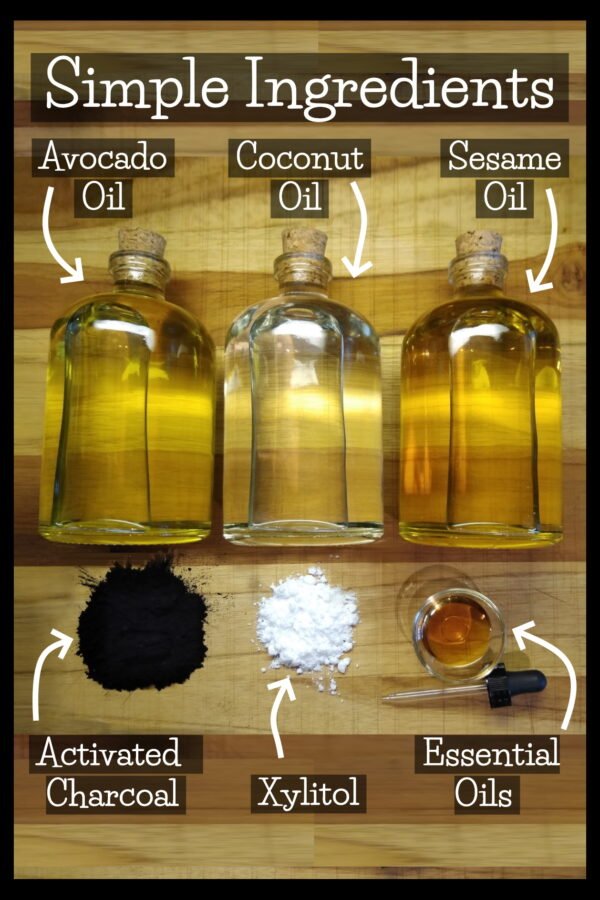 oil pulling charcoal mouthwash natural ingredients